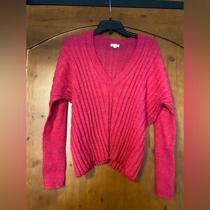 Anthropologie | Pilcro V-Neck Pink Sweater